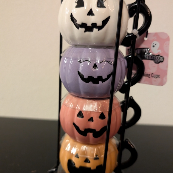 Halloween Pumpkin Stacking Expresso Cup Set - Picture 4 of 4